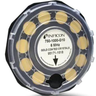 Měřící krystaly v dávkovači