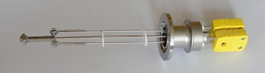 Termočlánková vakuová průchodka Type K Mini Plug - KF Flange, Single-Ended