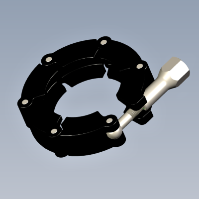 Svěrky pro vakuové rychlospoje - řetězové plastové